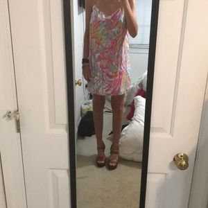 lilly pulitzer silk slip dress
